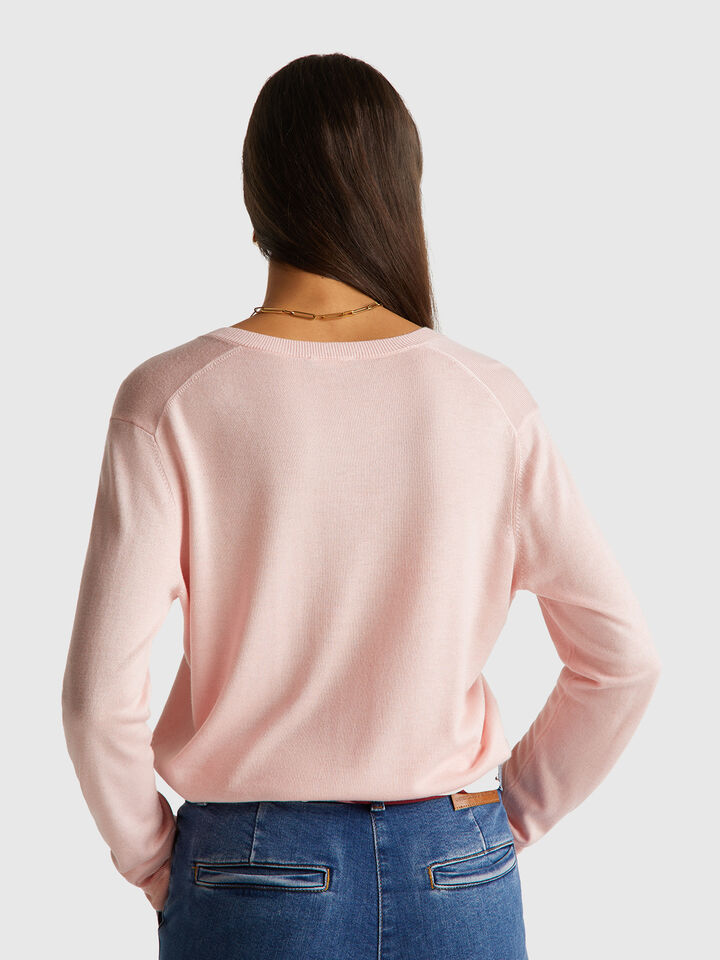 V NECK SWEATER L/S Women image number 2